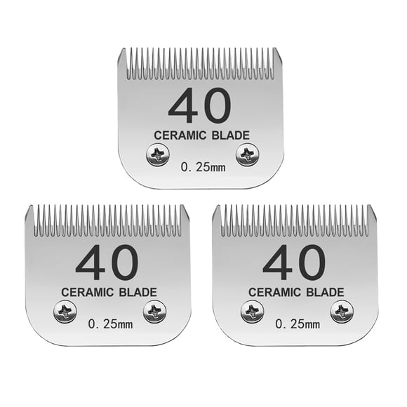 Cuchillas de Cerámica para Aseo de Mascotas TRAH 40# 0.25 mm Paquete de 3