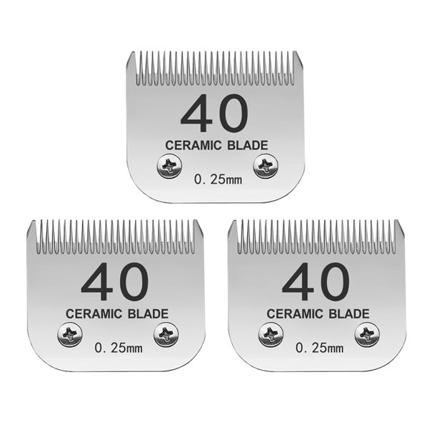 Cuchillas de Cerámica para Aseo de Mascotas TRAH 40# 0.25 mm Paquete de 3