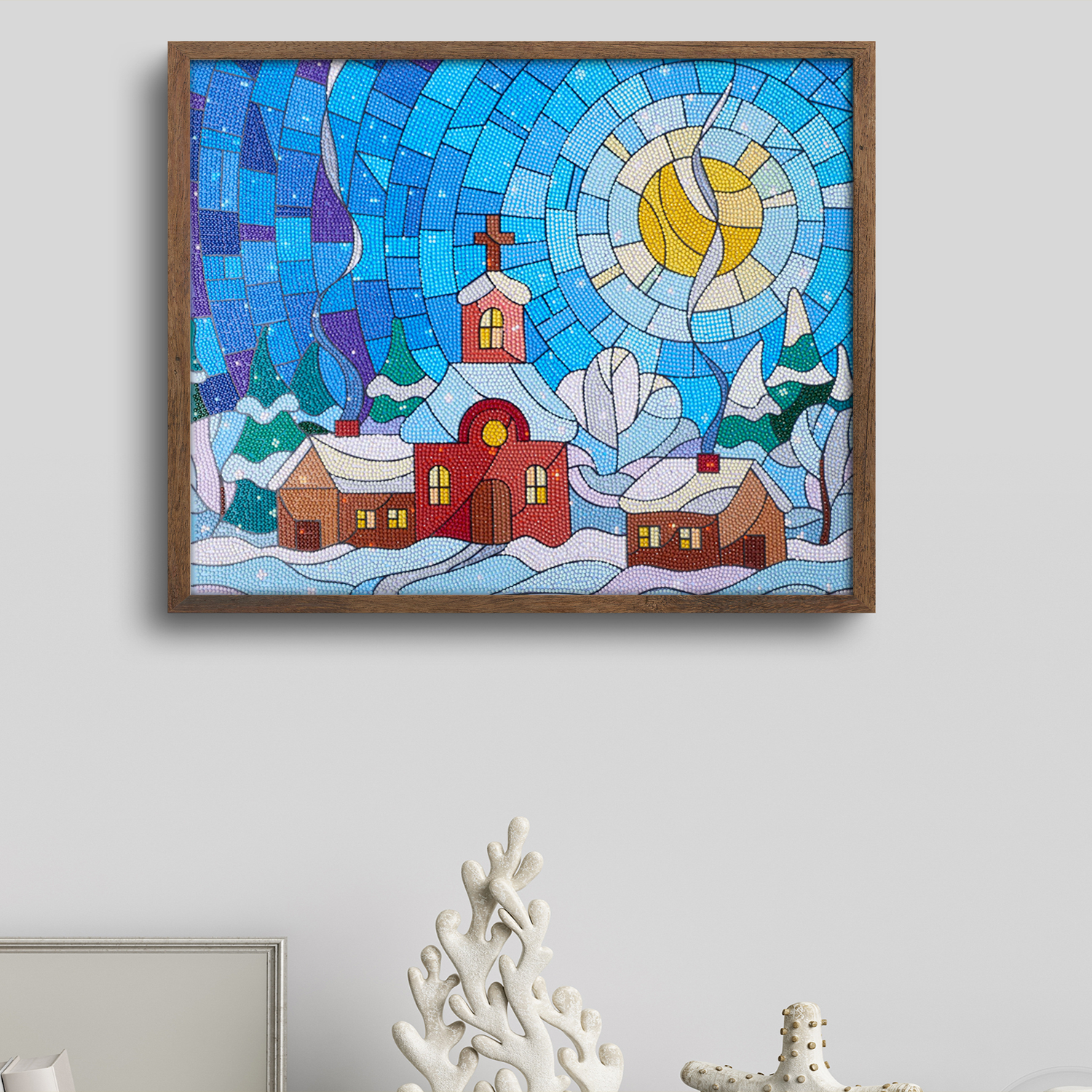 Diamond Art By Leisure Arts Diamond Painting Kits For Adults 16"X20" Advanced Stained Glass Village, Full Drill, Art Kits, Dimond Art, For Adults, Kit