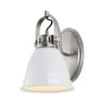 thumbnail image 3 of JONATHAN Y Phineas 7" 1-Light Adjustable Farmhouse Bohemian Iron LED Vanity Light, White/Nickel, 3 of 9