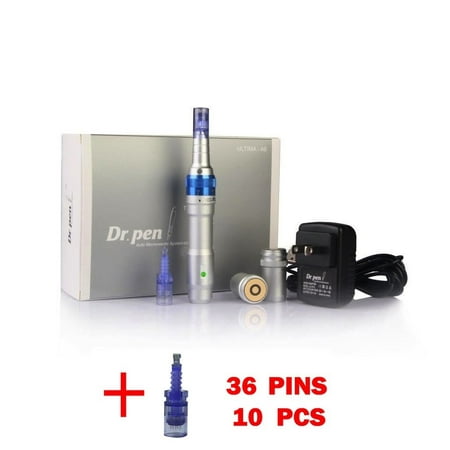 Dr. Pen Derma Pen Ultima A6 Microneedle System + 10 36-Pin (Best Oil Cartridge Pen)