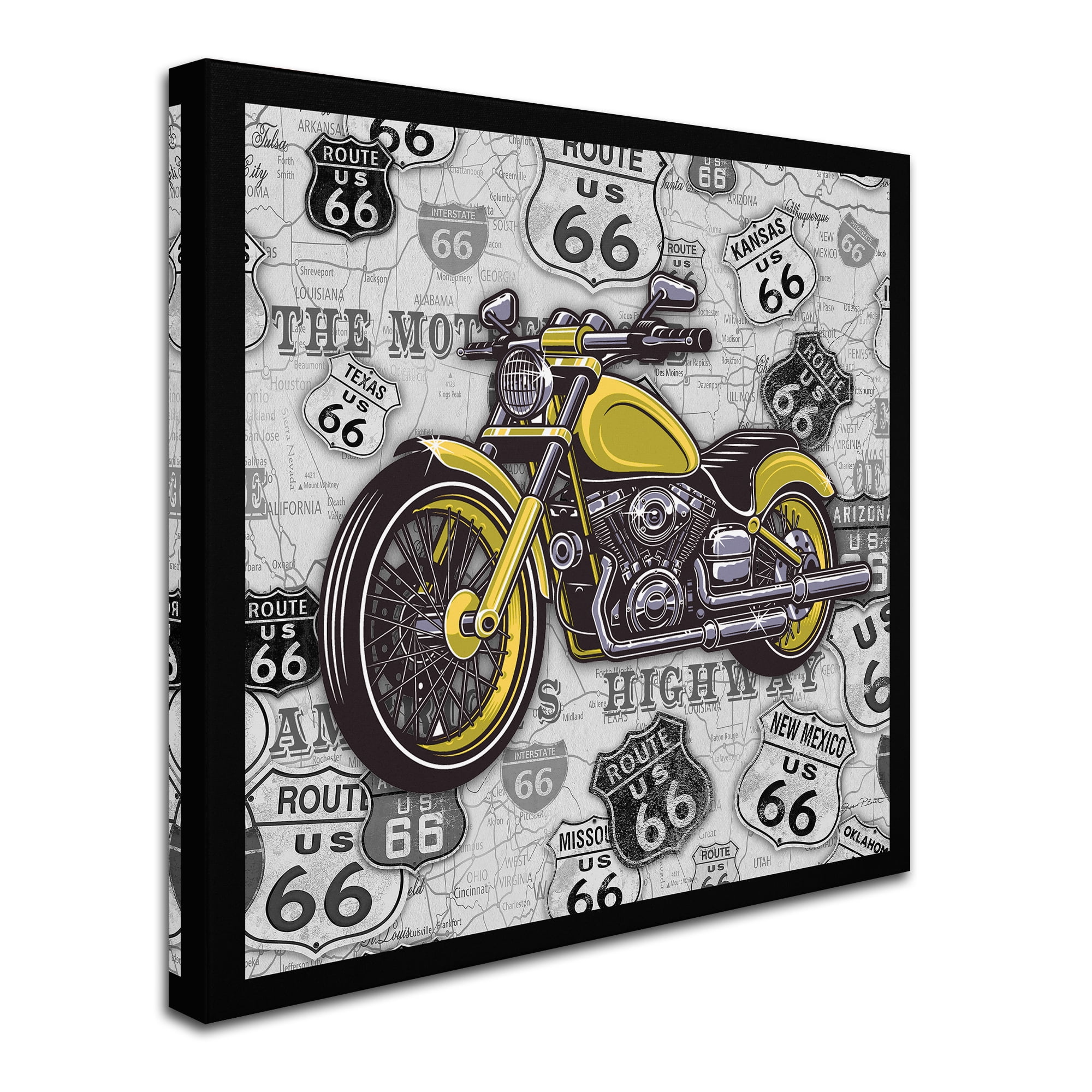 Trademark Fine Art 'Vintage Motorcycles On Route 66 17' Canvas Art by Jean Plout