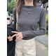 thumbnail image 5 of Bacis-suéter de cuello simulado para mujer, Jersey de punto de Color sólido, ropa exterior, parte superior inferior que combina con todo, otoño e invierno, 2023, 5 of 5