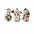 thumbnail image 2 of Snowman Ornament under $5! Cagogo Christmas Snowman Bear Desktop Ornament, Resin Snow Scene Figurine, Cute Winter Decor for Tabletop, Christmas Village Prop, Holiday Desk Decor for Office Home, 2 of 9