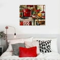 thumbnail image 5 of PRATYUS Rustic Kitchen Wall Art Food Wall Art Decor Fruit Painting Wall Art Red Theme Poster Dining Room Art Wall Decor Wood Board Canvas Prints for Restaurant Kitchen Home Decor 20x16in, 5 of 6