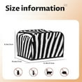 thumbnail image 5 of Honeii Zebra Print 4 slice Toaster Cover, Two Slice Toaster Dust-proof Cover For Kitchen Small Appliance and Fingerprint Protection, 5 of 7