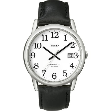 Men's Easy Reader Watch, Black Leather Strap (Best Mens Watches Under 4000)