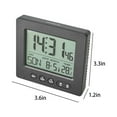 thumbnail image 3 of Latrodar Digital Alarm Clock With Background Lighting LCD Upgraded Smart Clock Calendar Black Home Stuff, 3 of 5