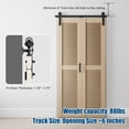 thumbnail image 5 of LDB_BUILDING 5FT/60" Bi-Folding Sliding Barn Door Hardware Kit for 2 Doors,J Shape Roller(Doors not Included), 5 of 7