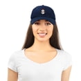 thumbnail image 5 of DALIX Mini Snowman Hat Ladies Womens Baseball Cap in Navy Blue, 5 of 6