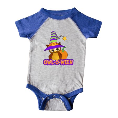 

Inktastic Owl-o-Ween- Cute Halloween Owl in Witch Hat with Pumpkin Gift Baby Boy or Baby Girl Bodysuit