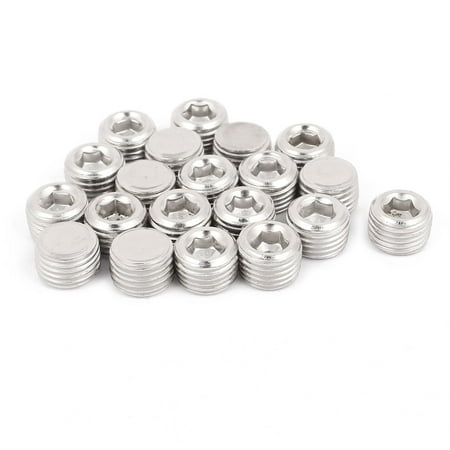 1/4 BSP Male Thread 9mm Height Hex Socket Head Pipe Plug Connector Fitting
