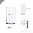 thumbnail image 2 of WGV Rectangle Block Vase, Length 6", Width 4", Height 10", Clear Floral Bouquet Glass Container, Fish Tank, Planter Terrarium for Wedding Party Event, Home Office Decor, 1 Piece, 2 of 7