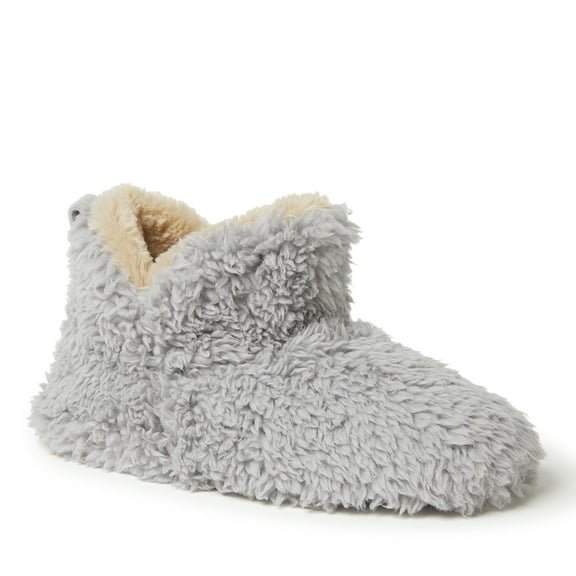 Dearfoams Women's Chelsea Shaggy Pile Bootie Fuzzy House Slipper