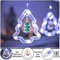 thumbnail image 4 of BLOOMWIN Xmas Window Lights, 3m Christmas Curtain Lights USB Xmas Tree Fairy Lights Novelty Window Winter Decorations for Bedroom Indoor Home, Cool Wh, 4 of 5