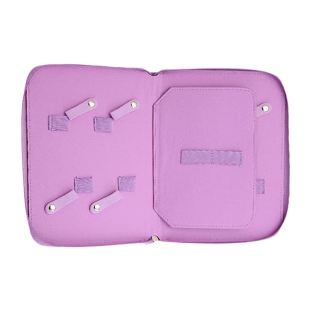 Estuche organizador de herramientas para el cuidado de mascotas, fabricado en piel sintética, adecuado para violeta
