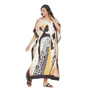 Womens Plus Size Kaftan Dresses Boho Long Maxi Dress Ladies Casual Hippie Kimono Sleeve Loose Caftan Online