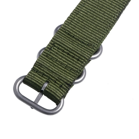 MLINS  22 Mm Men Watch Straps Nylon Mechanically Braided Army Green