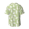thumbnail image 2 of Xecao offers the Rabbit And Carrot (2) for Men's Casual Short-sleeved Shirt, a button-up collared shirt with a pocket, perfect for beach vacations and yacht travel in the Medium size., 2 of 7