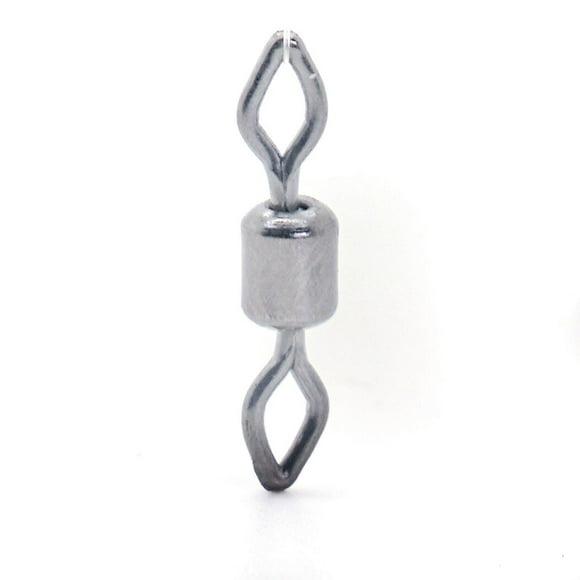 Mustad 77550-11-12 Rolling Swivel W/ Diamond Eye & Snap - Black, sz 11 (825422), The diamond shaped eye of the swivel.