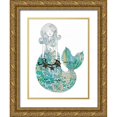 thumbnail image 1 of Ogren, Sarah 12x14 Gold Ornate Wood Framed with Double Matting Museum Art Print Titled - Mermaid II, 1 of 4