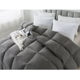 thumbnail image 4 of BedTreat Goose Feather Down Comforter Queen Size, Luxury Hotel Bedding Comforter All Season Duvet Insert, Medium Warmth 100% Cotton Gray Cover with Corner Tabs（90x90 inch）, 4 of 8