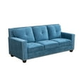 thumbnail image 6 of Gewnee 80" Wide Linen Upholstered Sofa Counches with Nailhead Trim for Living Room,Blue, 6 of 13