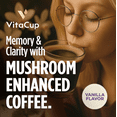 thumbnail image 5 of VitaCup Vanilla Flavored Mushroom Coffee Ground, with Lions Mane, 10oz, 5 of 7