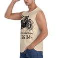 thumbnail image 3 of Picia Let The Adventure Begin mens Cotton Tank Undershirts , Moisture-wicking Ribbed Tanks, Lightweight Cotton Tank Undershirts-Small, 3 of 8