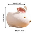 thumbnail image 2 of dajkiuy Small Ceramic Succulent Pots - 3.15" Cartoon Animal Shape Planters Indoor & Outdoor with Drain Holes for Succulents, and Herbs (Rabbit), 2 of 7