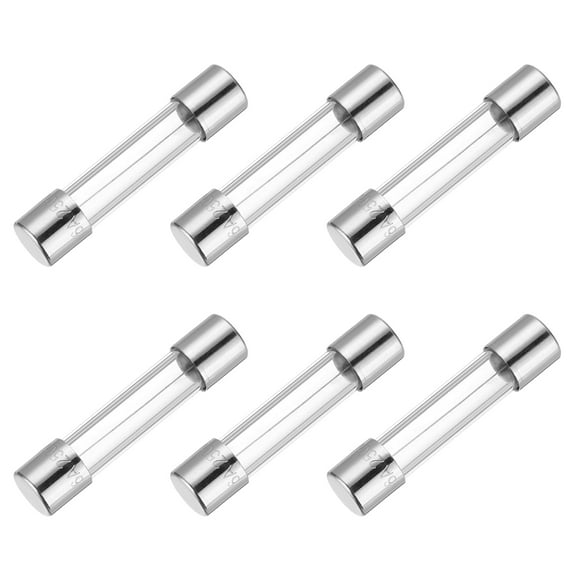 Uxcell 6A 250V Glass Fuse 5x20mm Time Delay Fuse UL Listed Slow Blow Fuse for Home Appliances(Pack of 6)
