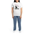 thumbnail image 4 of CafePress - Aunt Panda Bear Women's Light Pajamas - Women's Short Sleeve Print T-Shirt and Pants Light Cotton Pajama Set, 4 of 7