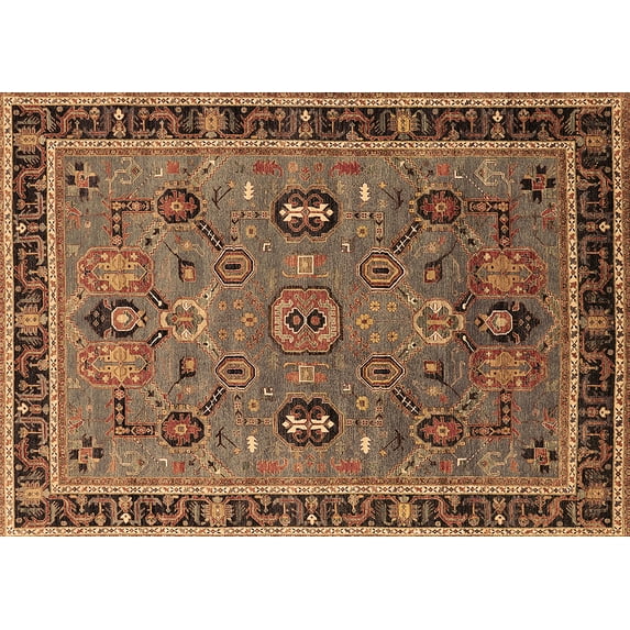 Ahgly Company Indoor Rectangle Oriental Brown Traditional Area Rugs, 4' x 6'