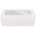 thumbnail image 2 of O'Creme White Rectangular Cake Box 16 Inch x 6 Inch x 5 Inch High with Scalloped Window - Pack of 25, 2 of 7