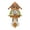 C, variant on Penmahua Wooden Cuckoo Wall Clock Chime Alarm Clock Retro Living Room Clock Wood Material Color C