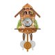 thumbnail image 4 of Wmhnj Reloj de pared de cuco retro con alarma y campanilla. Mecanismo de madera artesanal. Funciona con pilas. Ideal para la decoracin del saln., 4 of 8