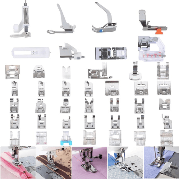 Professional Presser Foot Kit - 42 Pc Set for Brother, Singer, Janome, Viking Machines