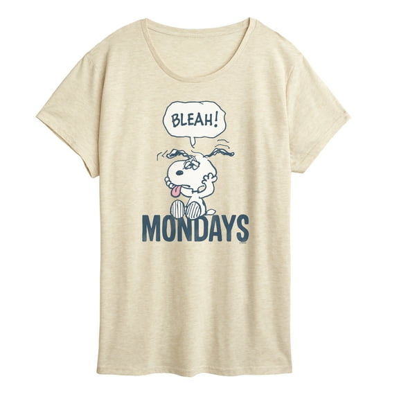 Peanuts - Bleah Mondays Snoopy - Women's Short Sleeve Graphic T-Shirt