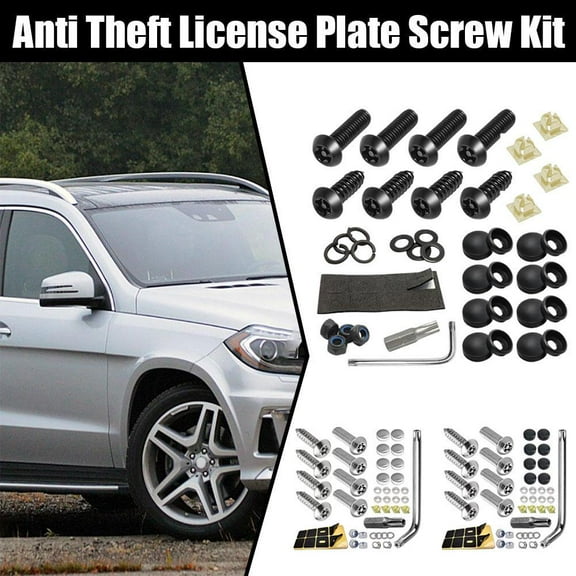 BQLQBQLQ Anti Theft Auto Security License Plate Screws Accories Stainl Stl Fast