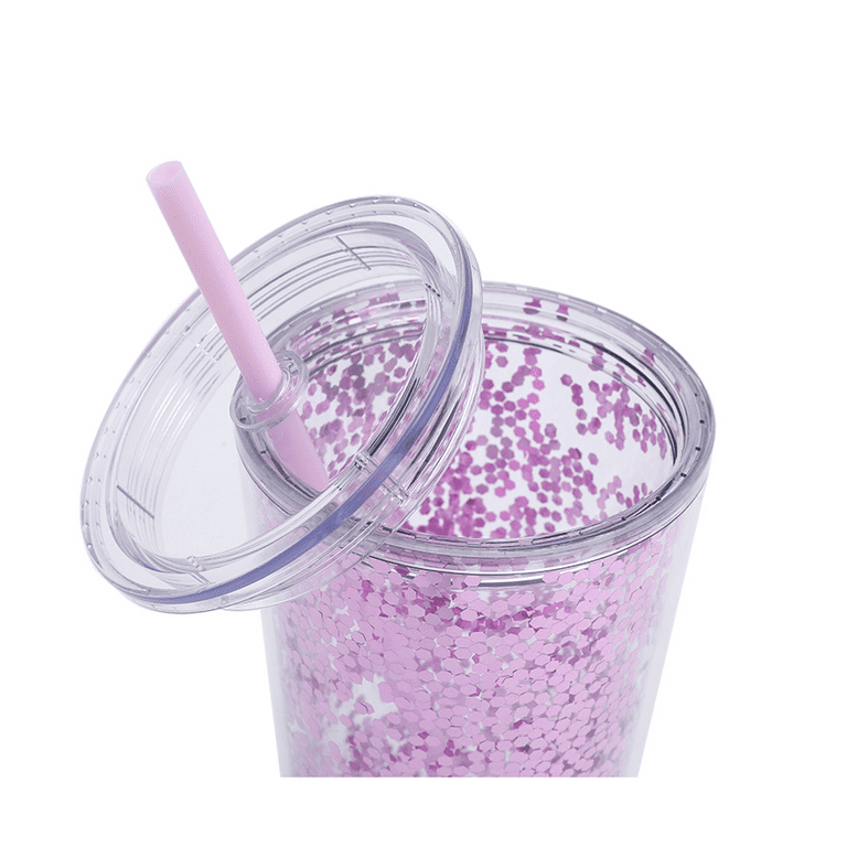 Straw Topper Mouse Purple Glitter Shiny Studded Cup Tumbler Toppers  Speckled Cream Lavender 