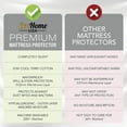 thumbnail image 5 of full size premium mattress pad protector - waterproof & hypoallergenic cover - vinyl free, terry cotton topper - by calmnitetm, 5 of 6