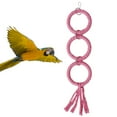 thumbnail image 4 of Parrot Swing Cotton Rope Round Decorative Bird Circle Swing Parrot Ring Perch, 4 of 6