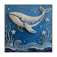thumbnail image 2 of Ocean Theme Pearl Art Diy Kit, Whale 3D Rhinestone Bead Painting Set, Beginner Friendly Handcraft Kit, Exquisite Underwater Artwork For Living Room Bedroom Decoration, 2 of 6