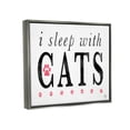 thumbnail image 3 of Stupell Industries I Sleep With Cats Pets Phrase Graphic Art Luster Gray Floating Framed Canvas Print Wall Art, Design by K. Kaufman, 3 of 6
