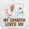 thumbnail image 4 of Inktastic My Grandpa Loves Me Girls Girls Baby Bib, 4 of 4