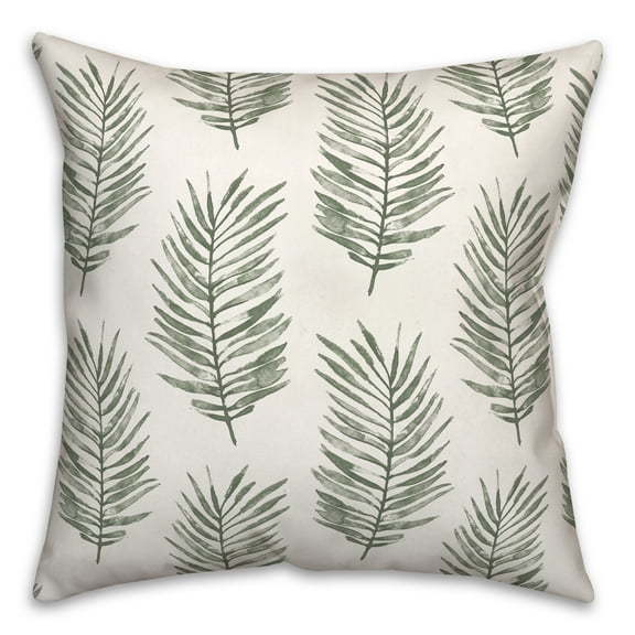 Creative Products Green Fern Pattern 18x18 Indoor / Outdoor Pillow