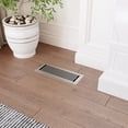 thumbnail image 3 of Naiture Stainless Steel Floor Register, Heavy Duty Rust-Resistant Floor Vent Cover, Metal Damper or Lever, Modern Style Grille Floor Vent, Duct Size 4" X 12", Brushed Nickel Finish, 3 of 14
