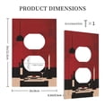 thumbnail image 3 of KLL Minimalist Romantic Dinner Pattern Electrical Outlet Covers, 3" x 5" 1 Pack Electric Receptacle Plug Covers for Decorator Receptacle Outlet & Switch-Style S, 3 of 6