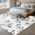 thumbnail image 4 of 5'x7' Area Rugs, Black Horse Indoor Outdoor Area Rug for Living Room Bedroom, Watercolor Vintage Animals Washable Bathroom Rugs Kitchen Floor Carpet Mats Home Decor Aesthetic, 4 of 8