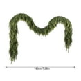 thumbnail image 3 of Realistic Artificial Christmas Cedar Garland with Real Touch Faux Pine Needles for Holiday Fireplace Mantle, Staircase, Door, Window, Table, Indoor Outdoor Decor, Thick Lush Greenery Garland, 3 of 7